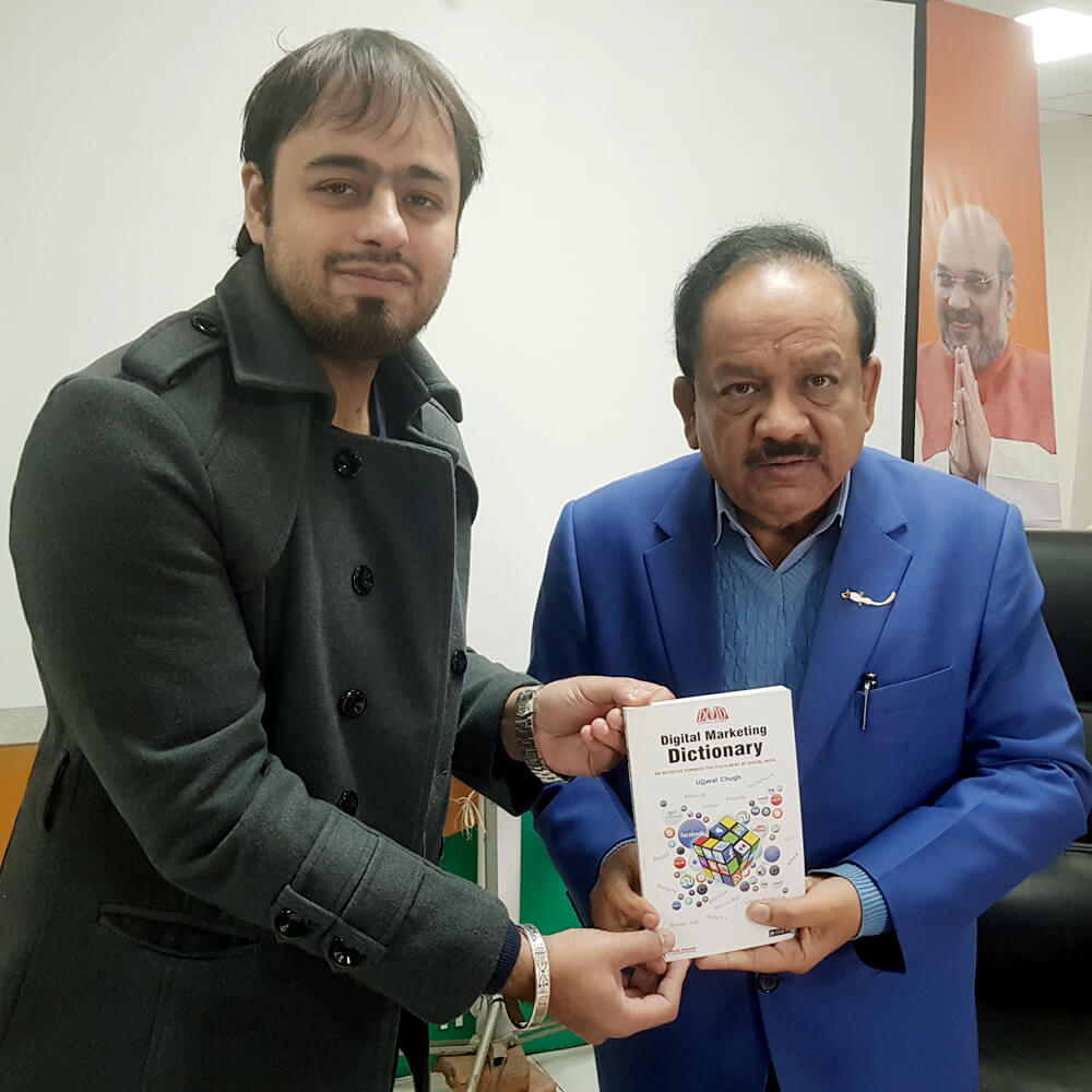 Ujjwal Chugh with Dr Harsh Vardhan